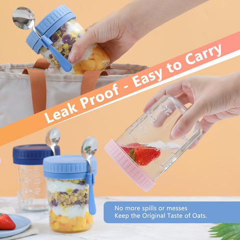 OcePor colorful jars add vibrant appeal to breakfast prep.