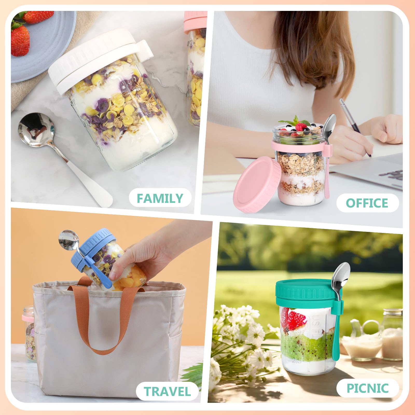 OcePor compact, stackable jars for on-the-go meals.