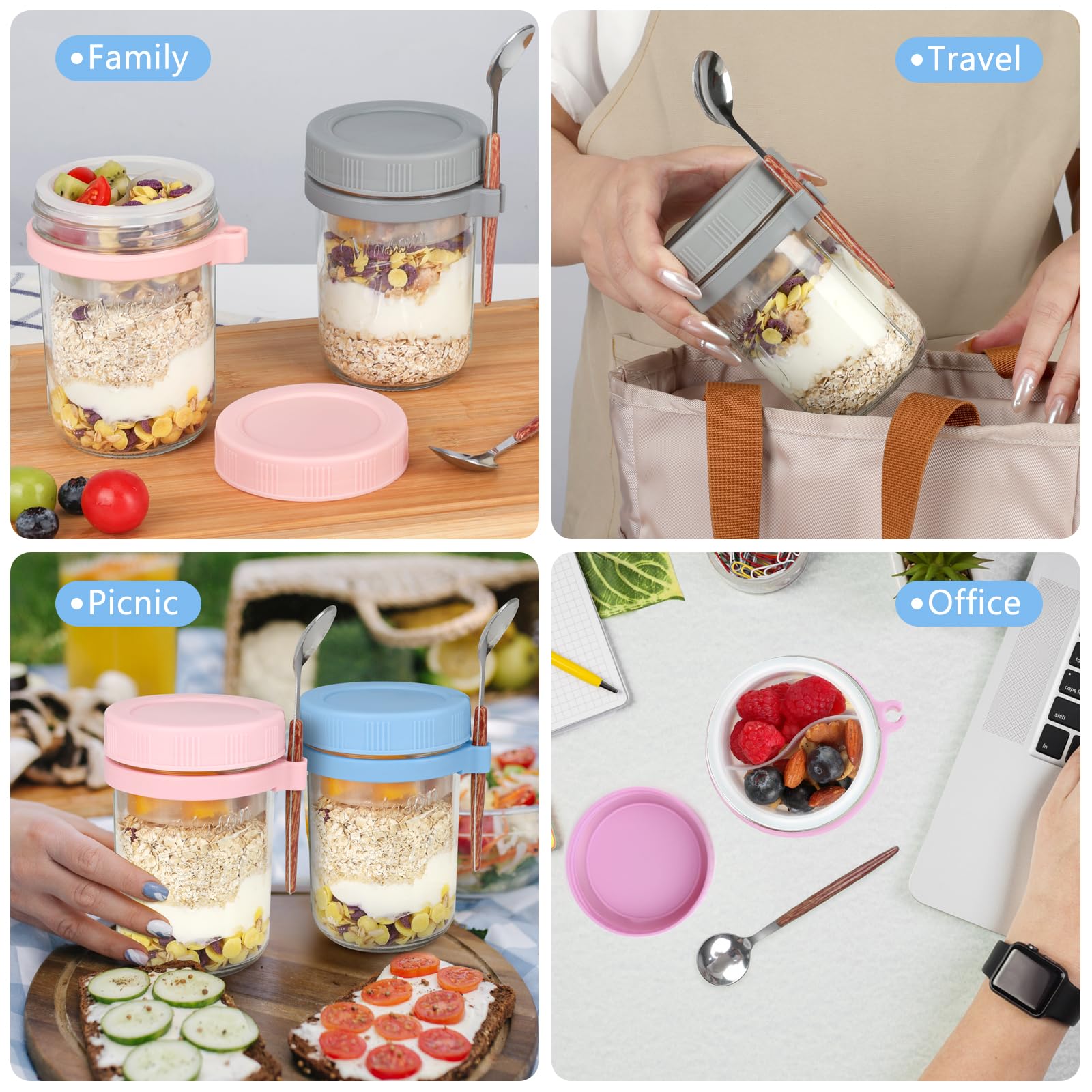 OcePor dishwasher-safe and portable jars ready for travel