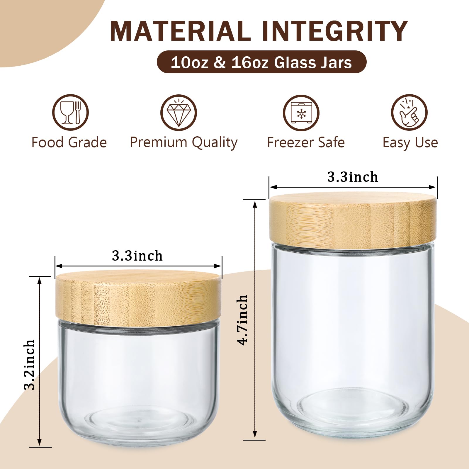 OcePor glass jar with bamboo lid close-up highlighting the seal.