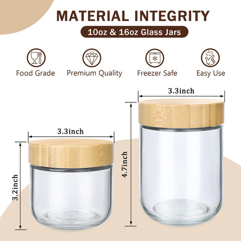 OcePor glass jar with bamboo lid close-up highlighting the seal.