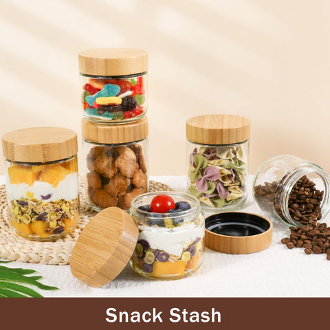 OcePor versatile kitchen storage setup for cereals, coffee beans, and more.