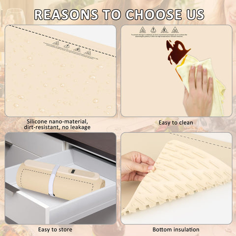OcePor silicone surface with nano-coating for easy wipe-clean