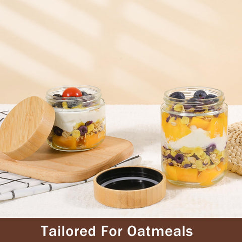 OcePor orbicular design glass jar adds a sleek look to the pantry.