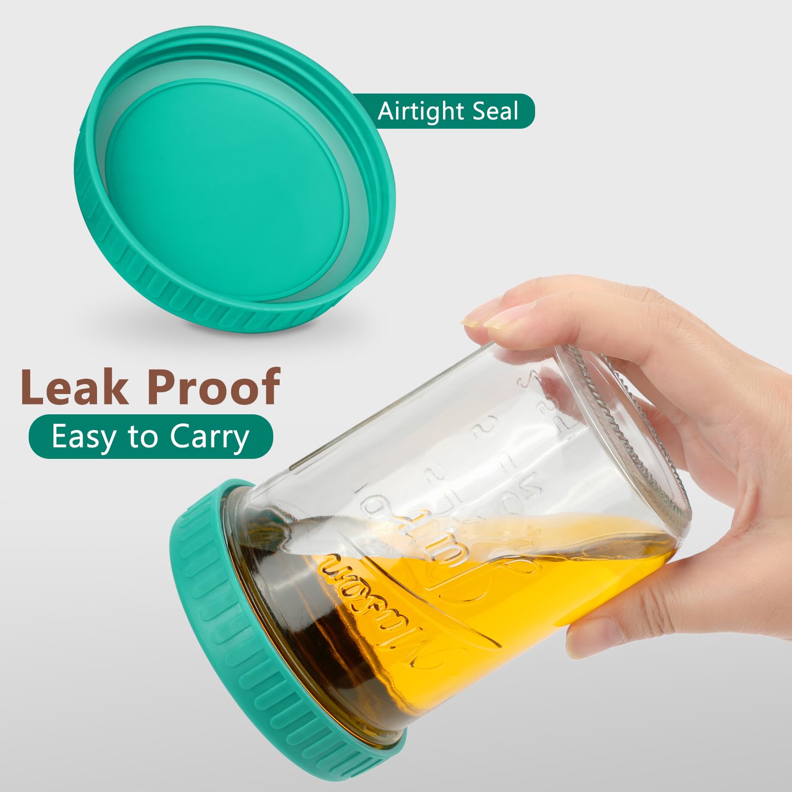 OcePor airtight lids emphasize freshness and leak-free storage for oats.