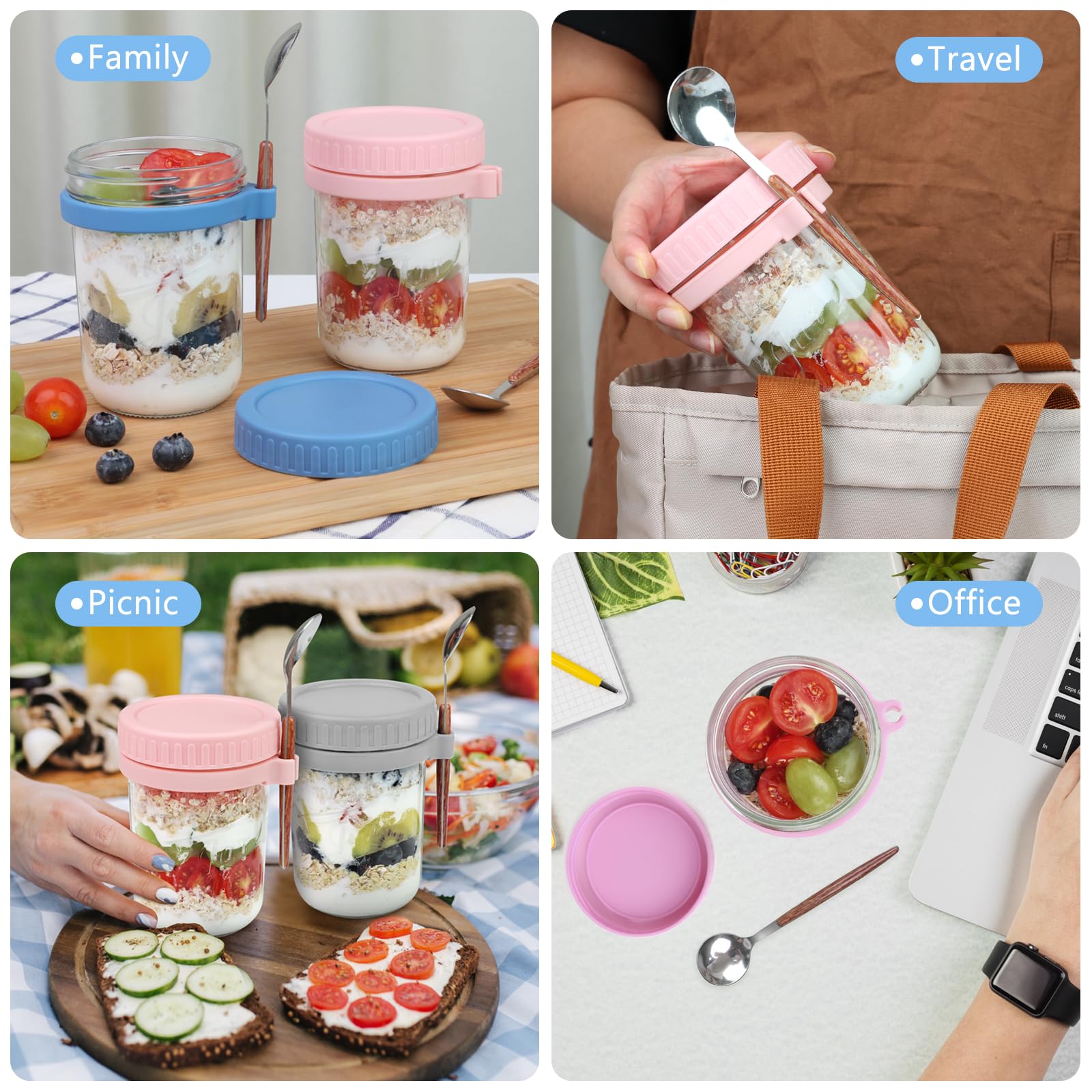 OcePor glass jars provide clear visibility of contents at a glance.
