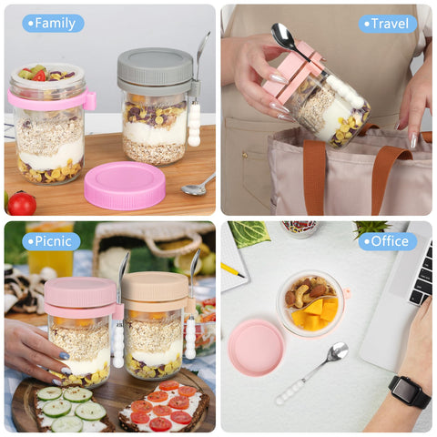 OcePor 6-pack travel-friendly jars fit in bags for busy mornings.