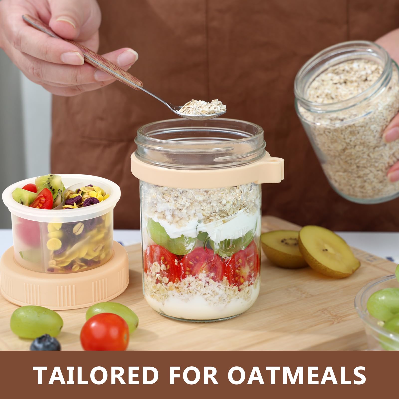 OcePor wide mouth design jar for easy filling and cleaning