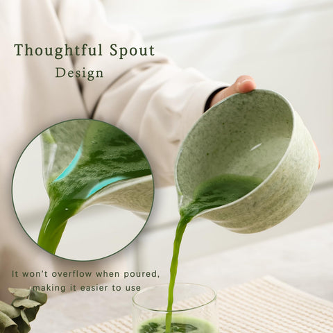Ochcahser bamboo matcha whisk with 76 fine tines for smooth froth and aroma