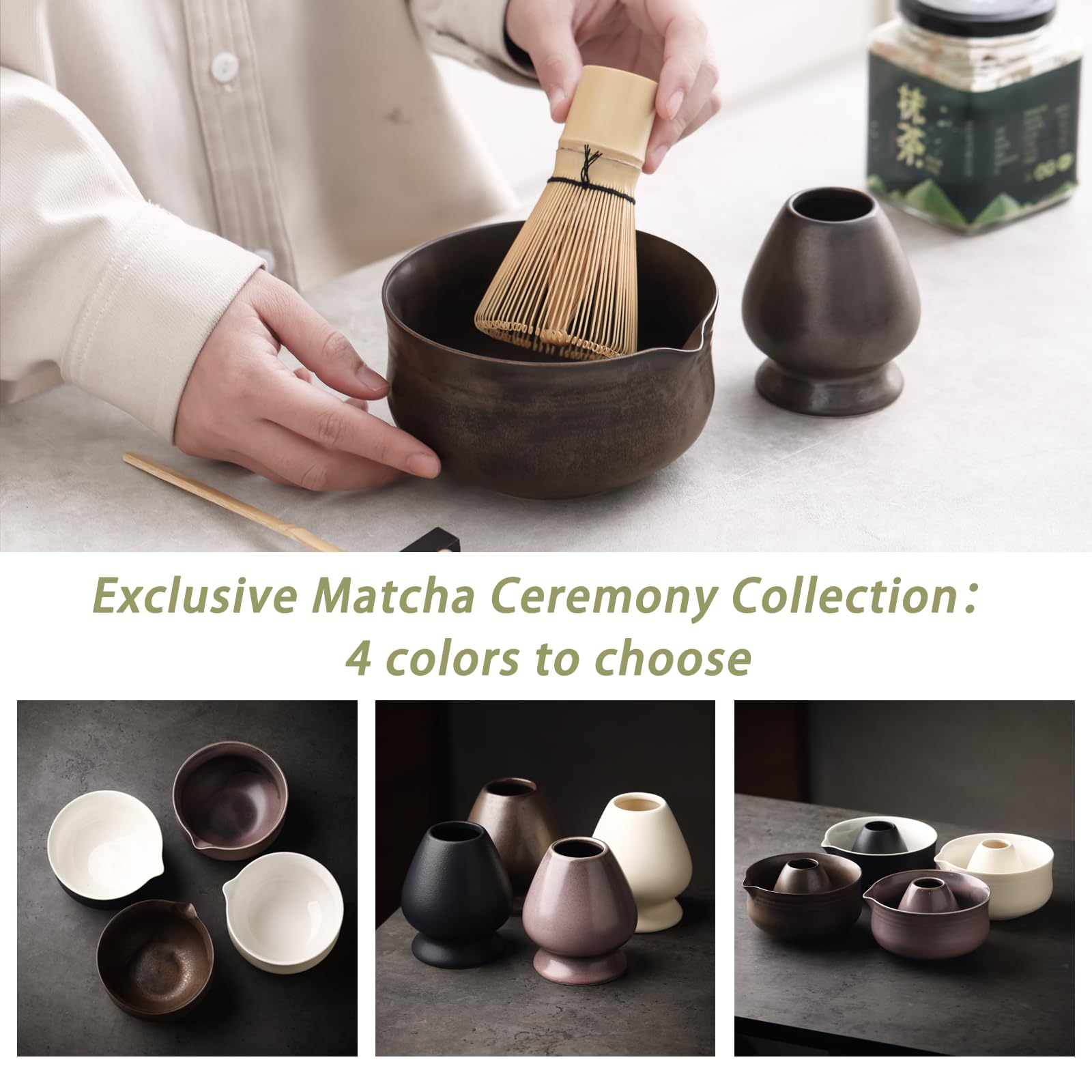 Ochcahser ceramic matcha kit packaging for gifting