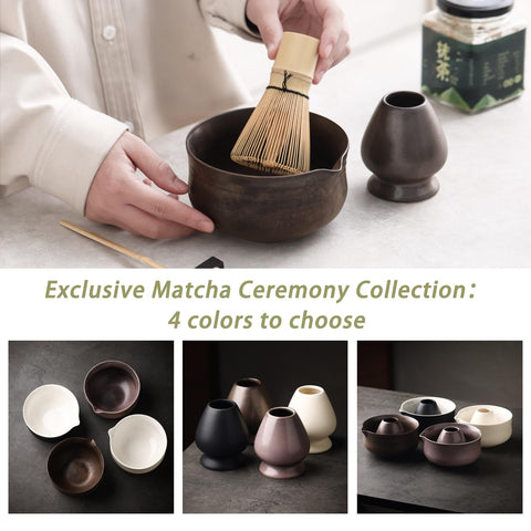Ochcahser ceramic matcha kit packaging for gifting