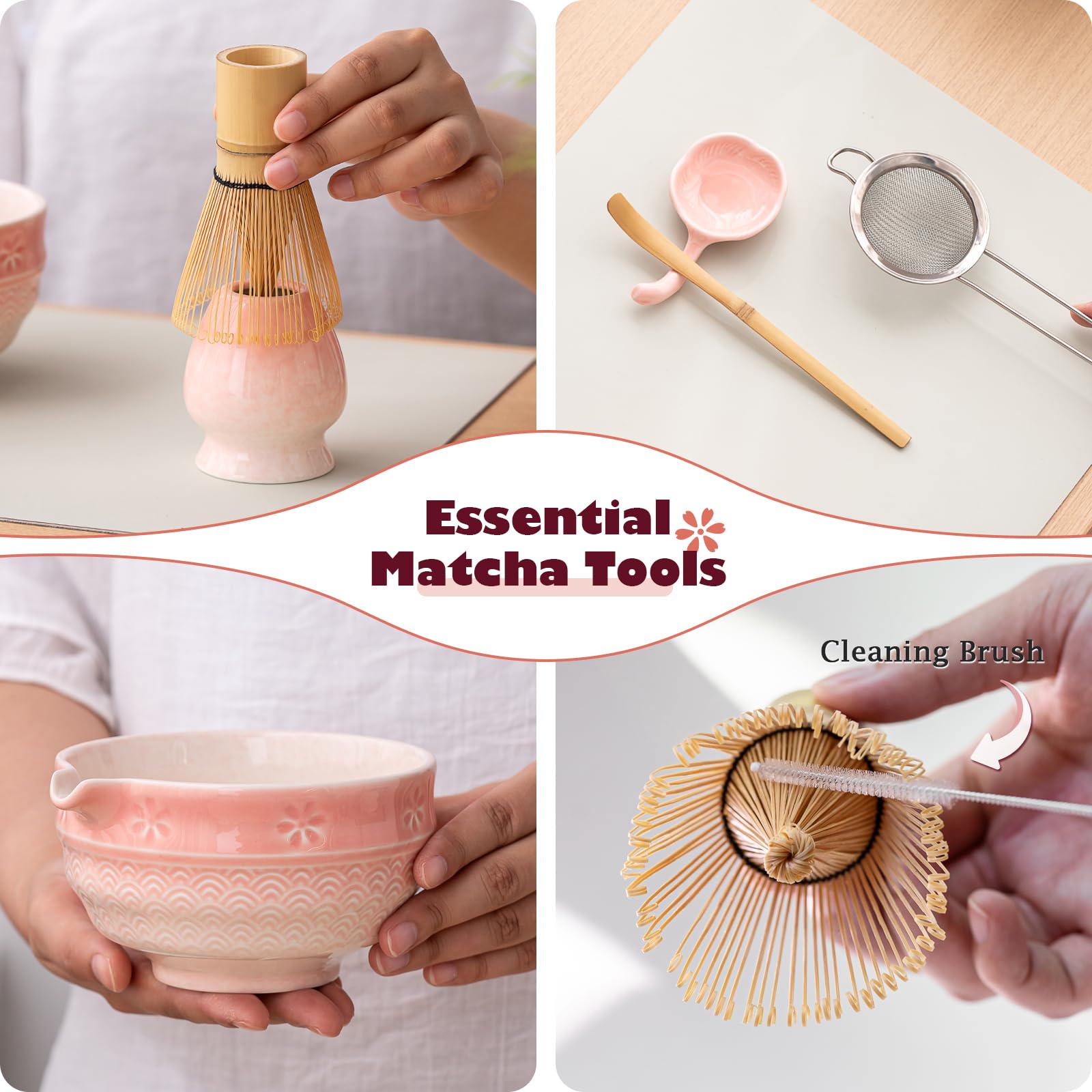 Ochcahser whisk holder keeps tools organized on the tea counter