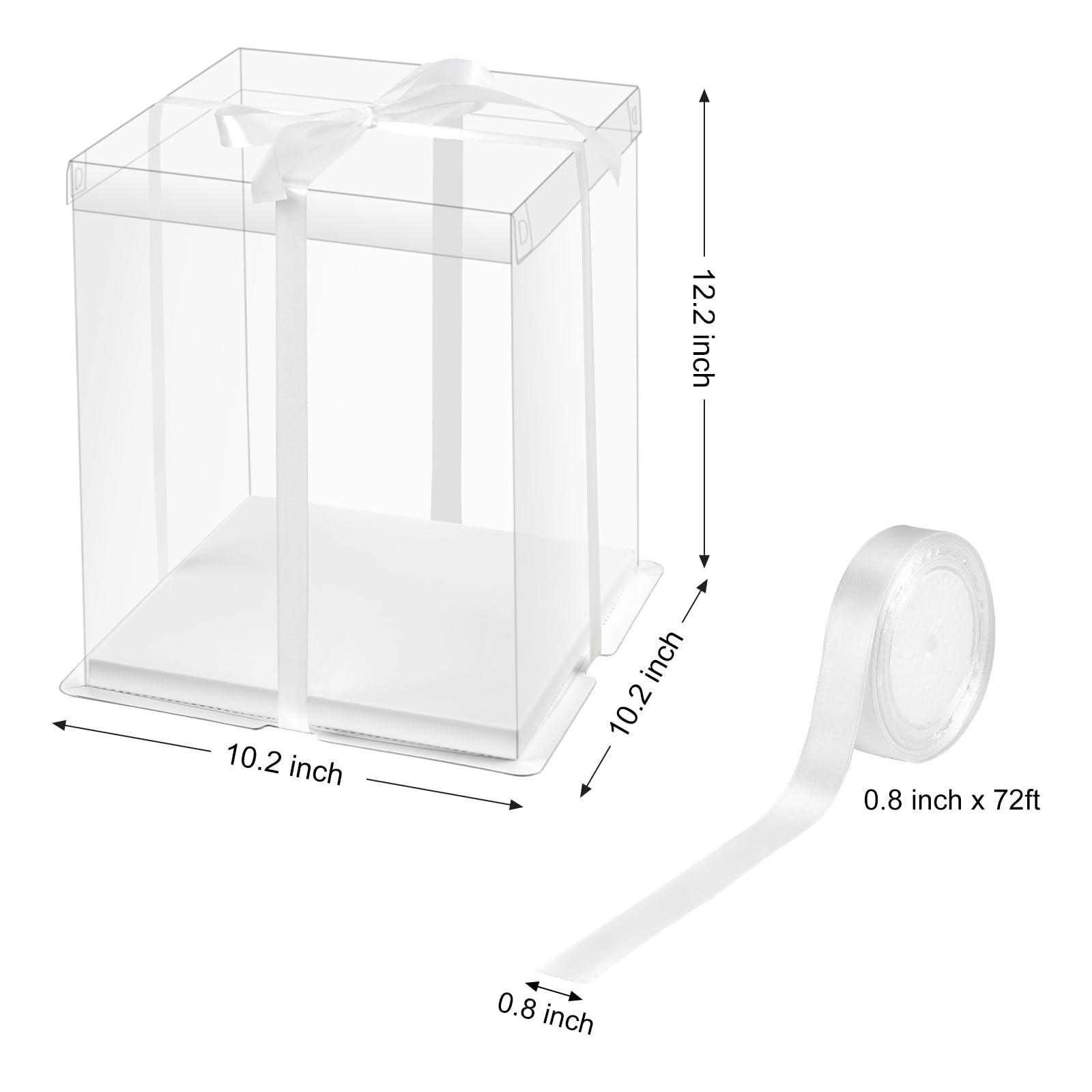 Ocmoiy cake box lid and base assembly, easy setup for quick presentation.