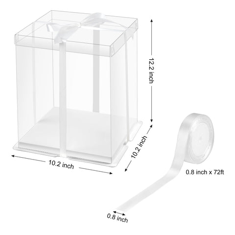 Ocmoiy cake box lid and base assembly, easy setup for quick presentation.