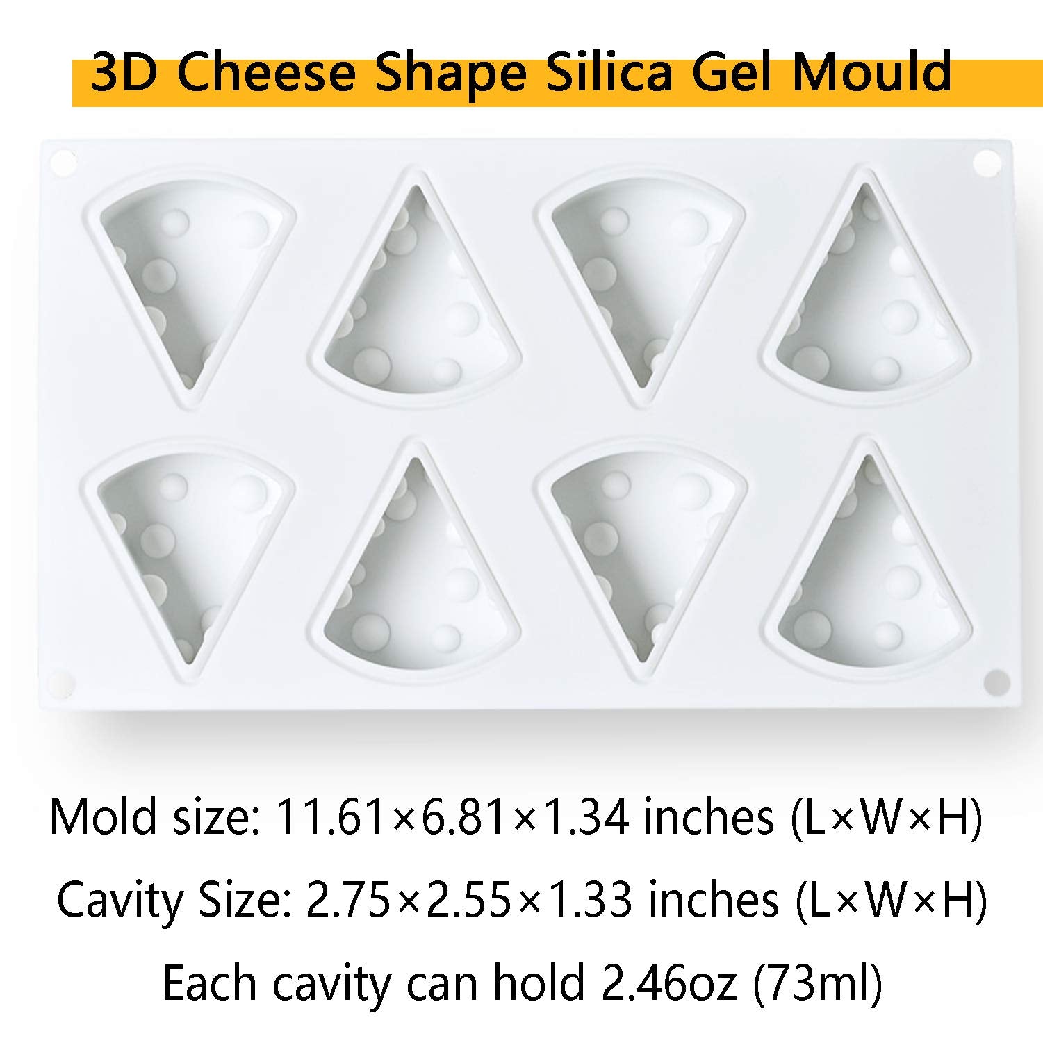 OCPO Kitchen 3D cheese dessert mold ideal for mousse, jelly, custard shapes