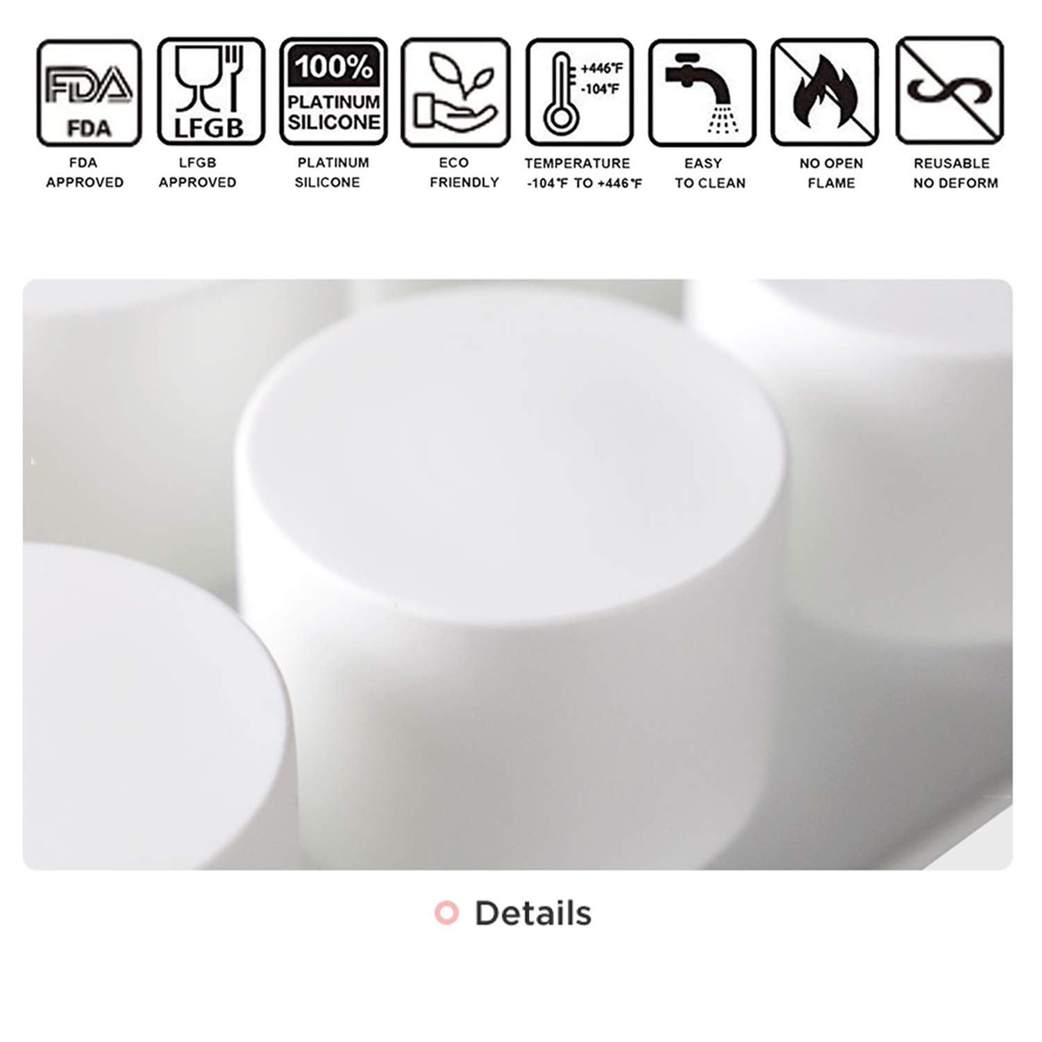 OCPO Kitchen tall cylinder mold ideal for weddings and gifts.