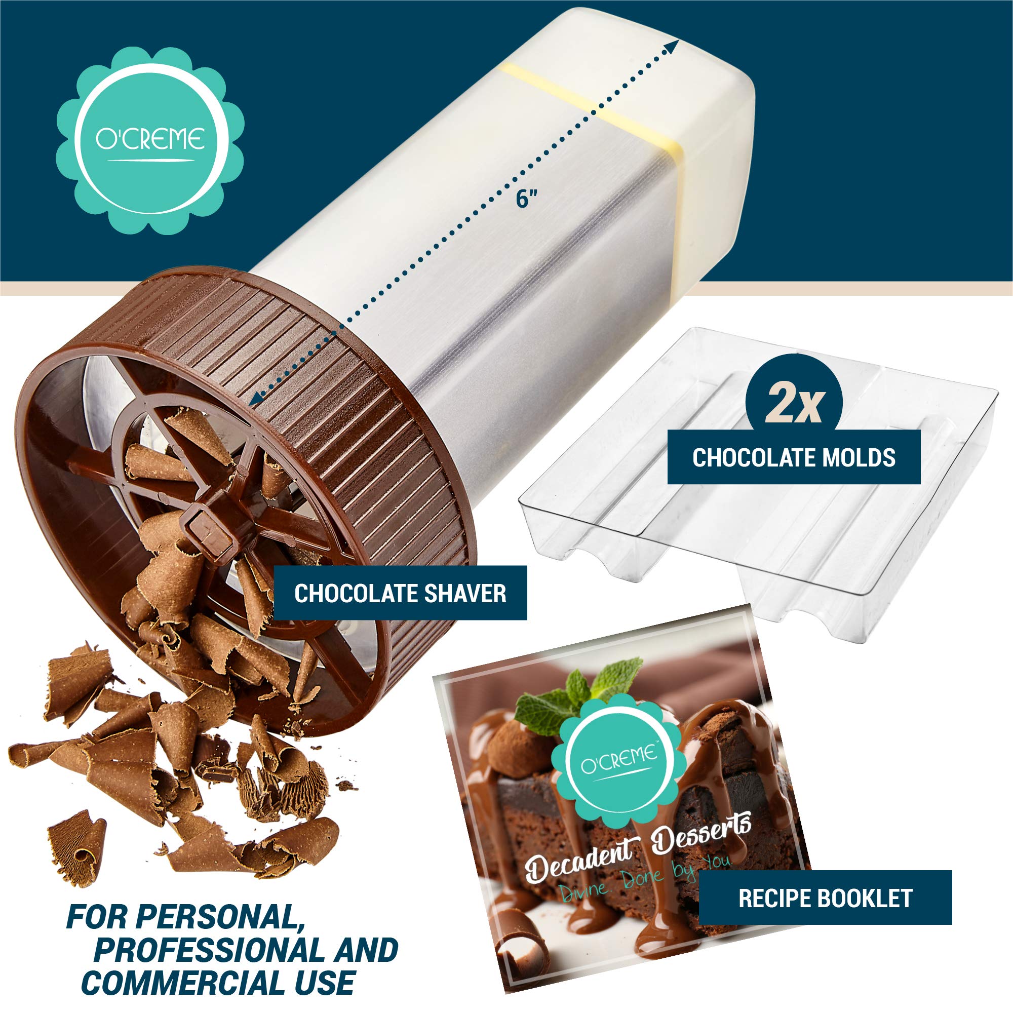 O'Creme device keeps chocolate contained for easy cleaning.
