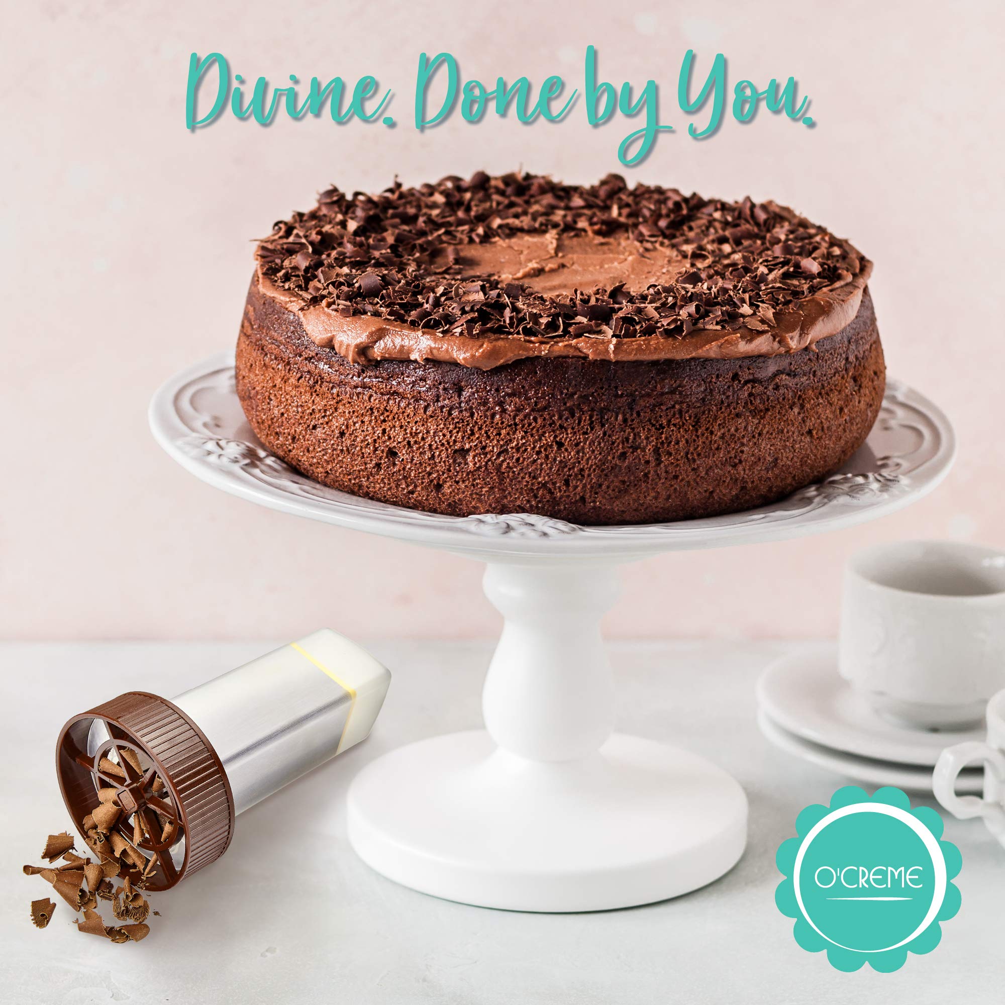 O'Creme rotating shaver suited for home and pro kitchens.