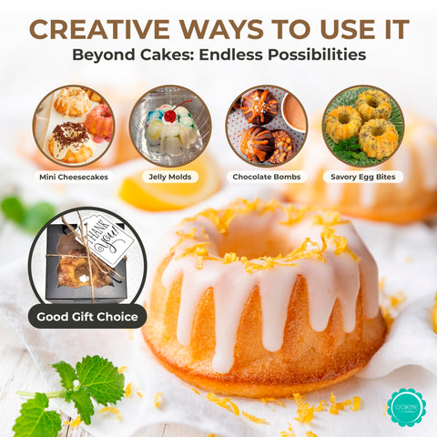 O'Creme oven-freezer-safe mini flan molds tolerate oven to freezer transitions.