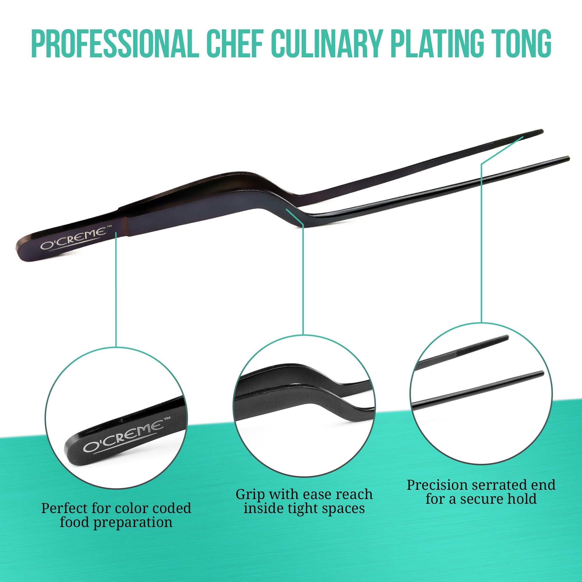 Stainless steel body with ergonomic handle from O'Creme