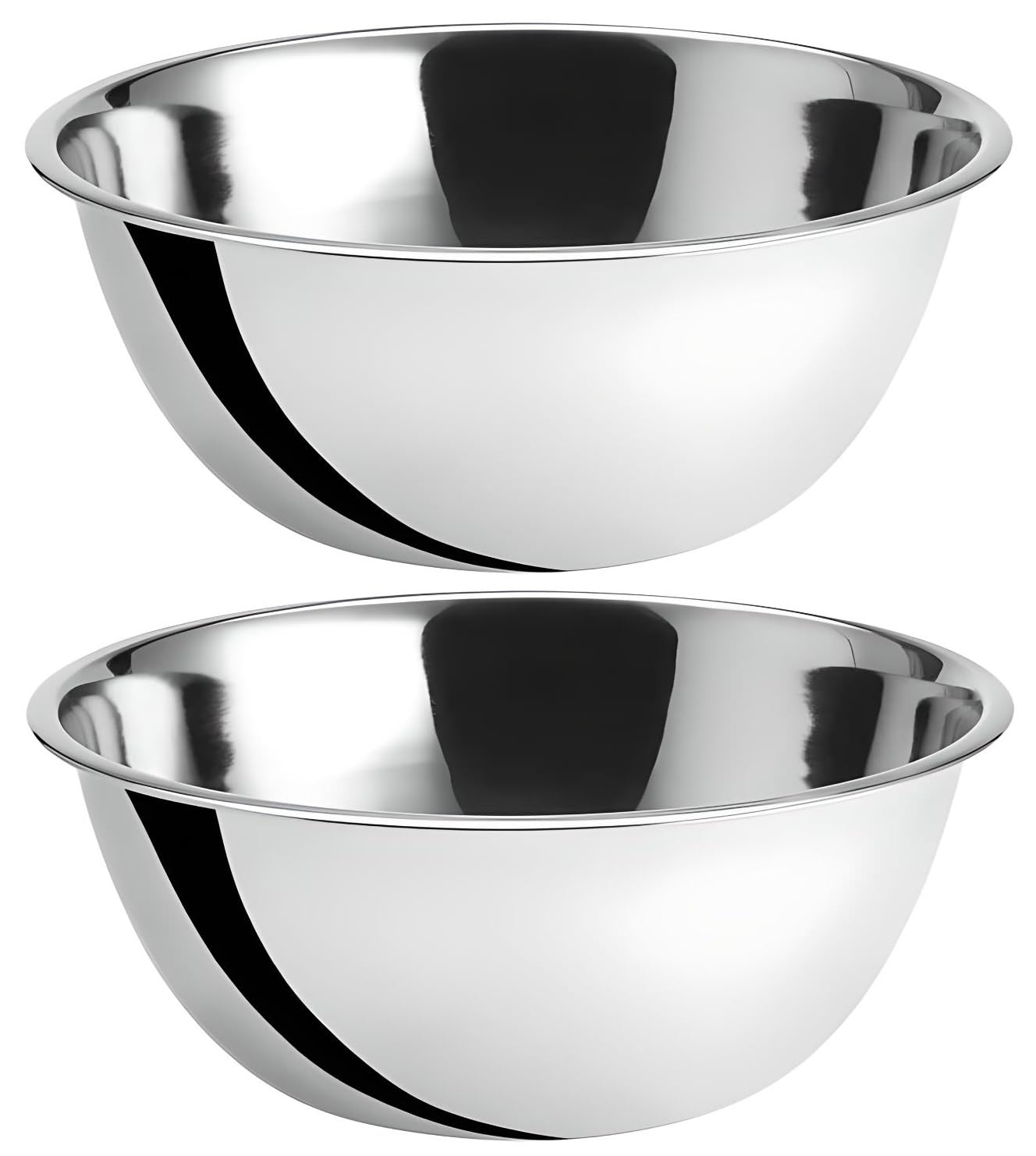 OCS Parts 8qt mixing bowls stacked for space-saving organization.