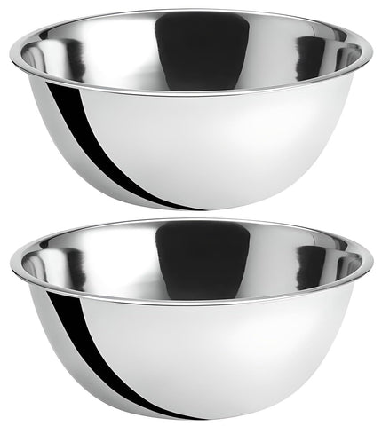 OCS Parts 8qt mixing bowls stacked for space-saving organization.