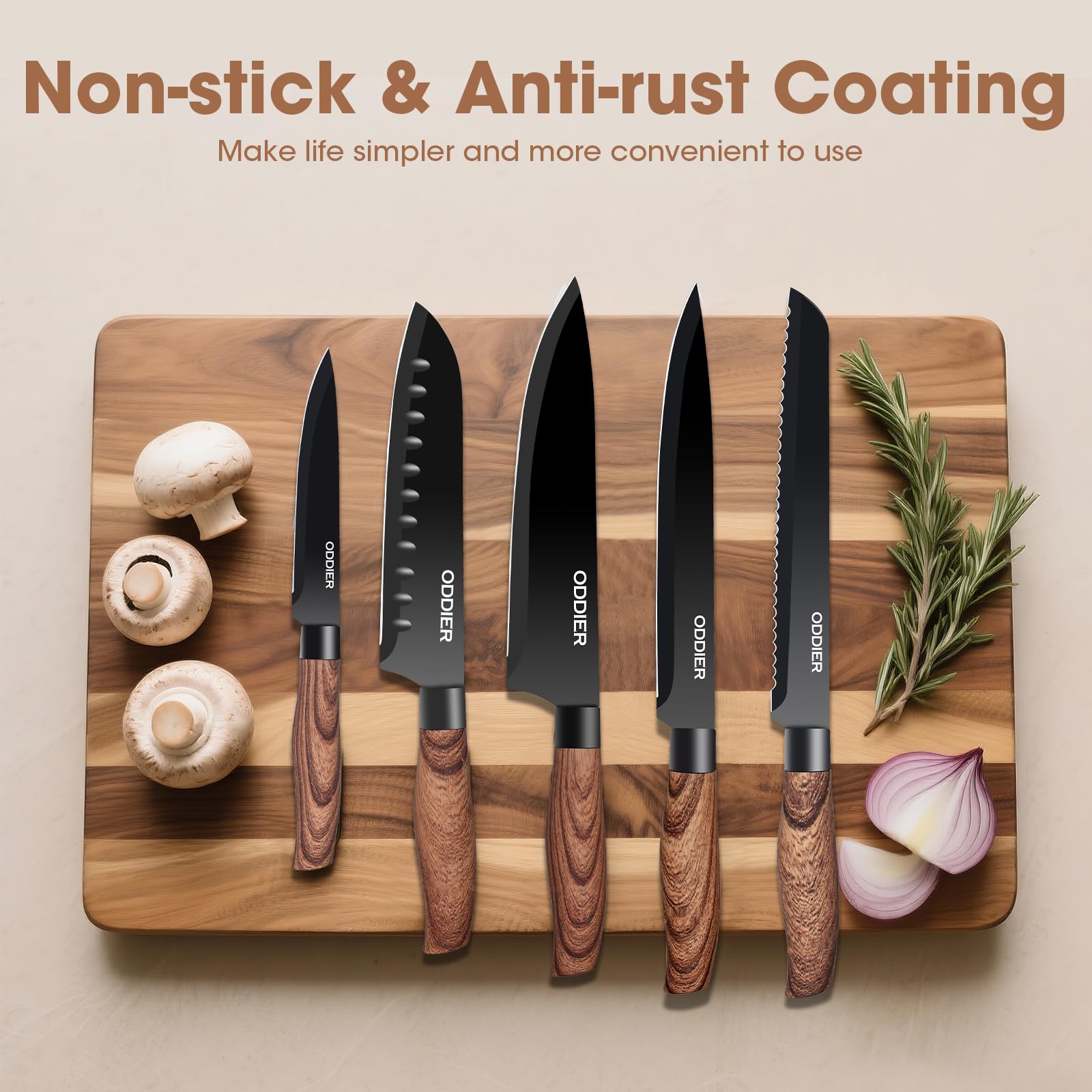 ODDIER knife set bread knife for crusty loaves