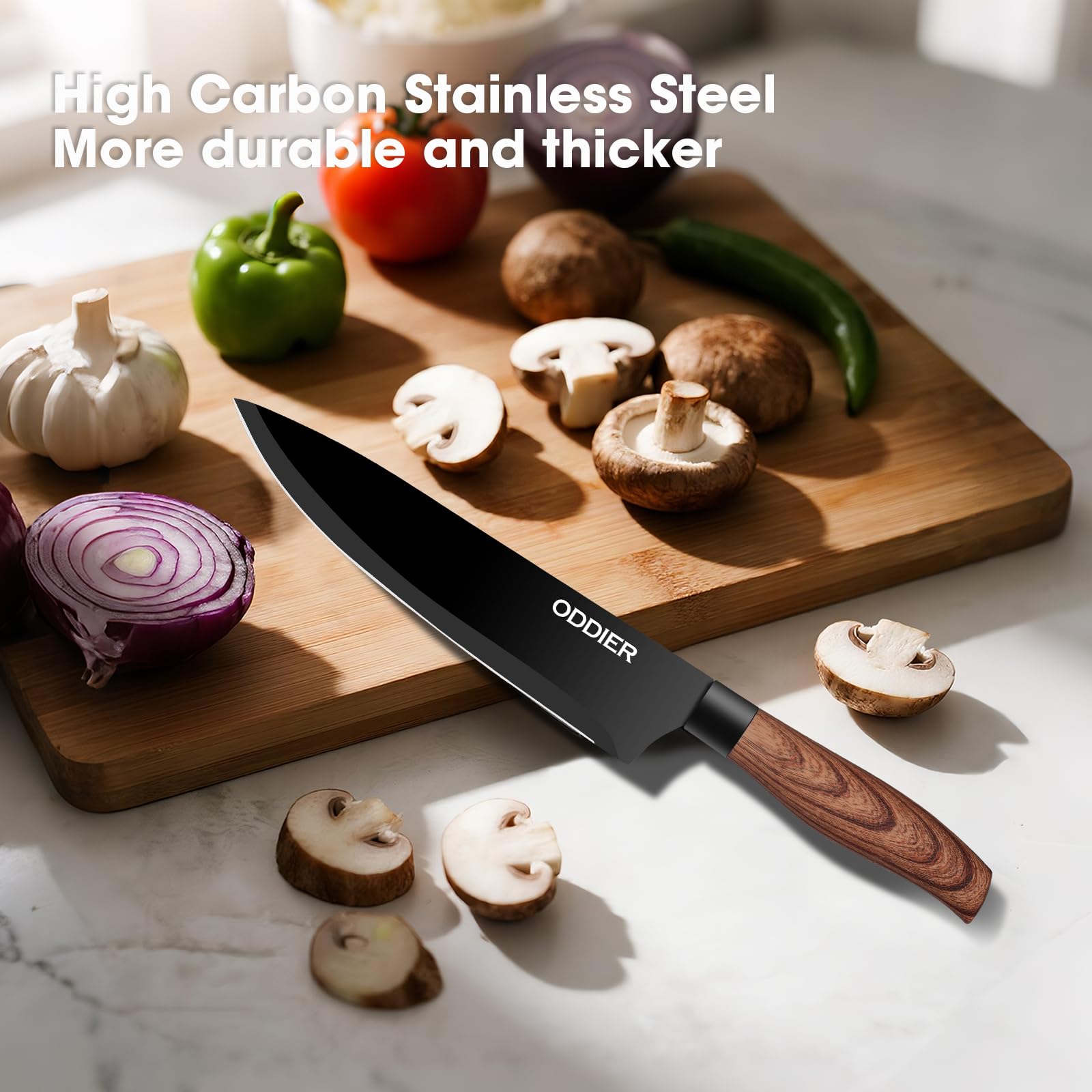 ODDIER knife set Santoku knife for versatile chopping