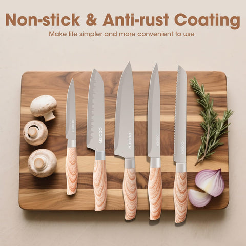 ODDIER 8-piece knife set Bread knife for neat bread slicing