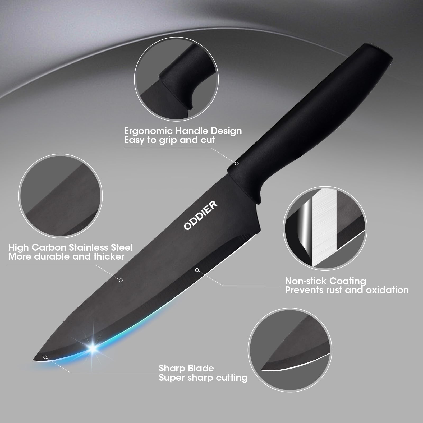 ODDIER 8-inch bread knife slicing crusts smoothly