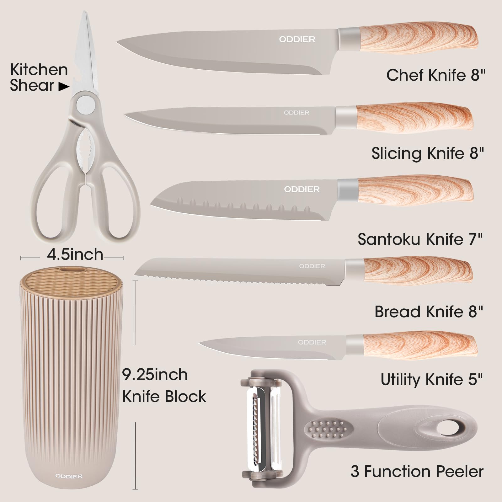 ODDIER Kitchen Shears for precise trimming and shredding