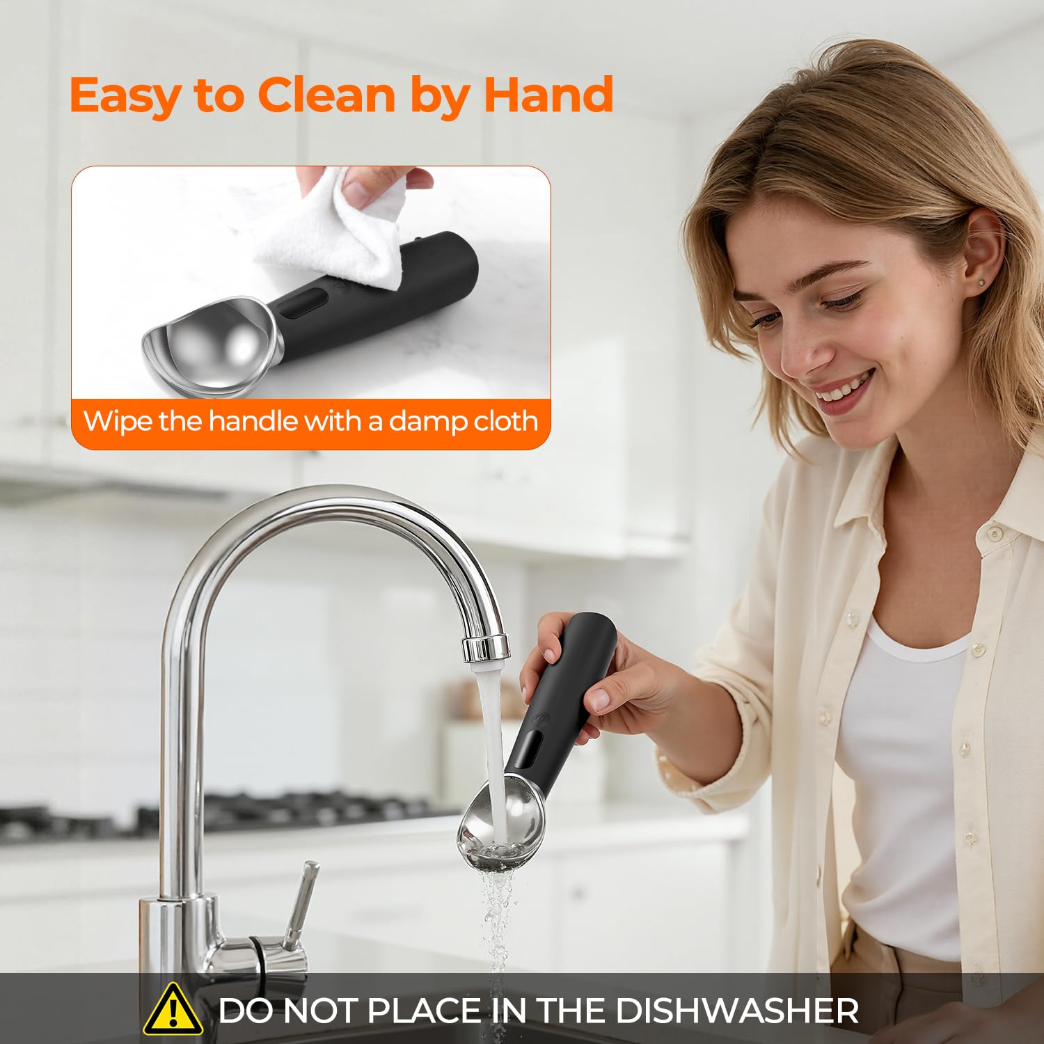 OddPaddle ergonomic, non-slip handle reduces wrist fatigue during serving.