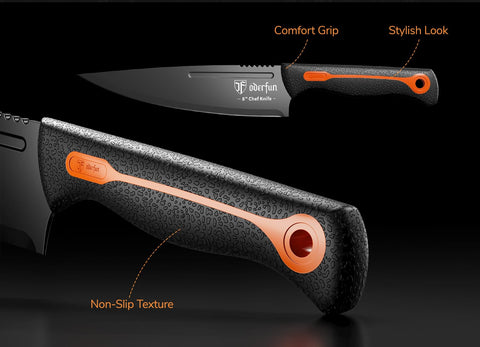 Oderfun non-slip ergonomic handles for comfortable daily cutting