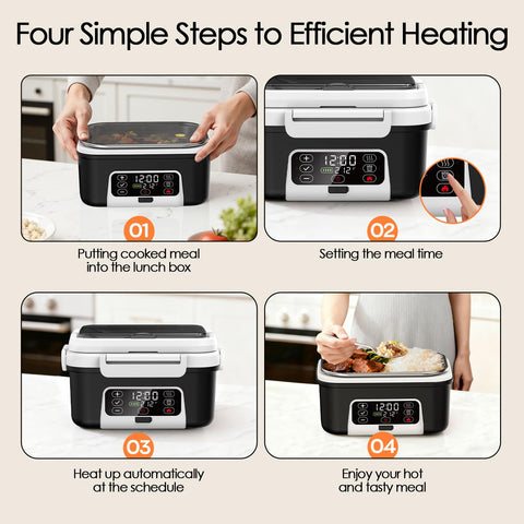 Odopok removable divider keeps main dish and sides neatly separated.