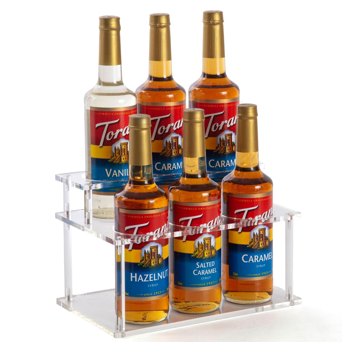 ODPEOZT acrylic coffee syrup organizer front view for fast flavor selection
