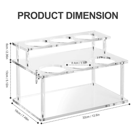 ODPEOZT 2-tier syrup rack with six bottle capacity keeps labels visible and organized