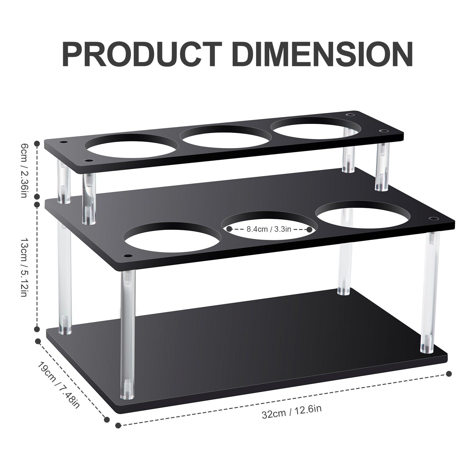 ODPEOZT syrup organizer close-up highlights sturdy clear acrylic for long-lasting use.