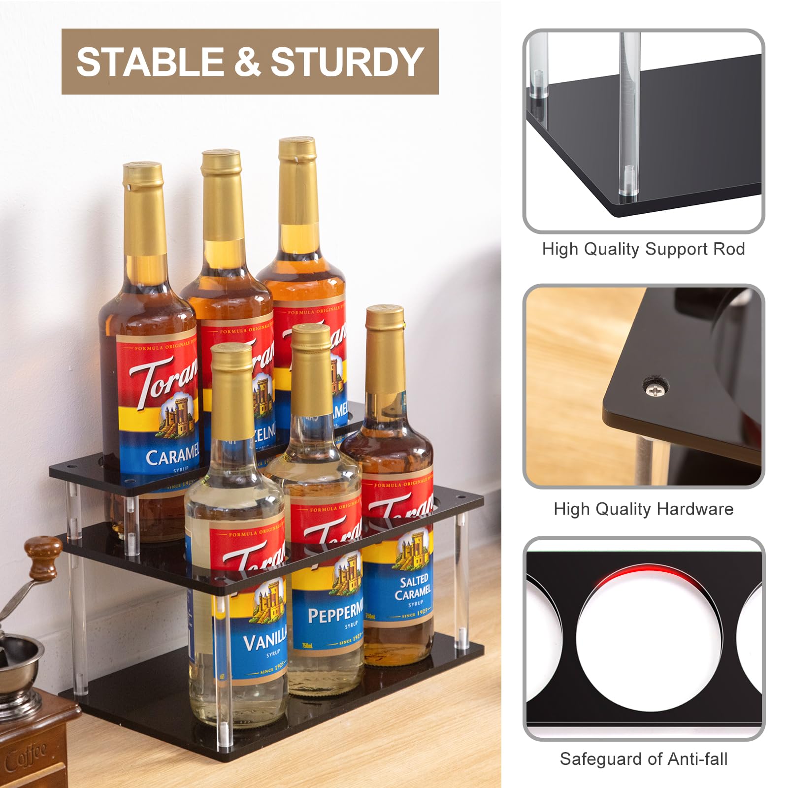 ODPEOZT syrup organizer used for olive oil and condiments adds versatility.