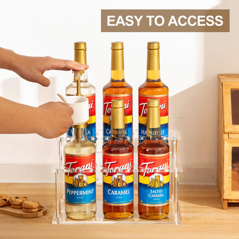 ODPEOZT two-tier syrup stand ideal for coffee bars and home kitchens