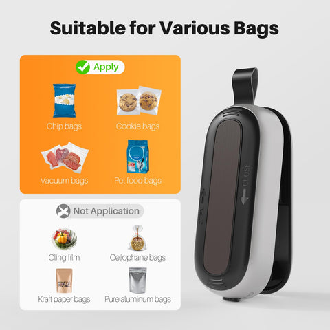 ODSD bag sealer supports multiple bag types for less waste.