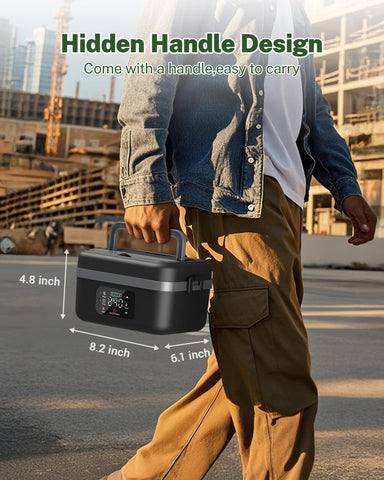 ODSD cordless lunch box with open lid showing 1L removable container