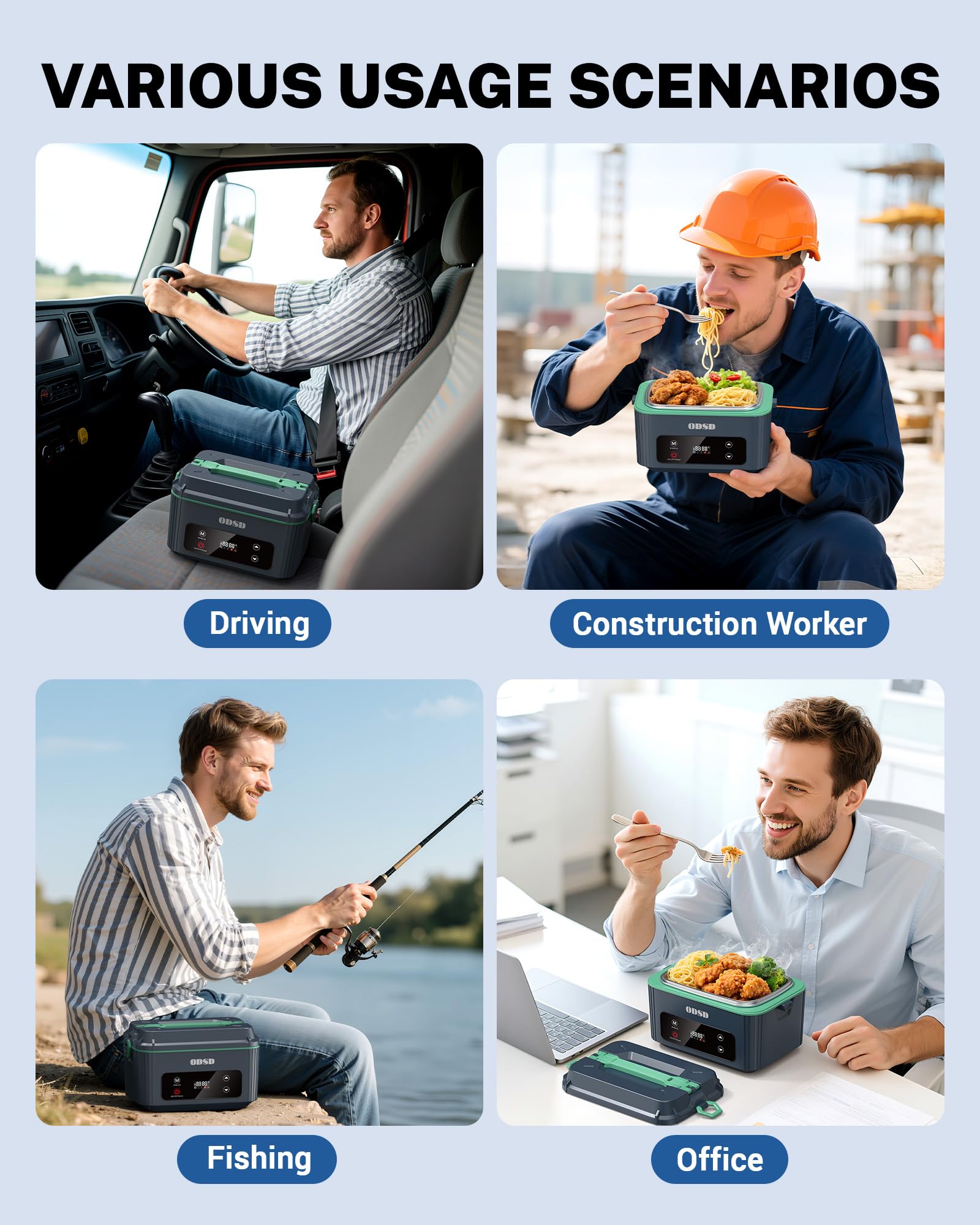 ODSD portable design suitable for car rides and outdoor worksites.