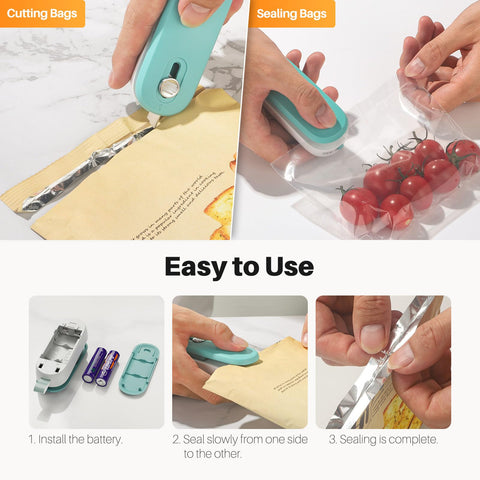 ODSD sealer attaches to fridge with magnetic strip for easy access.