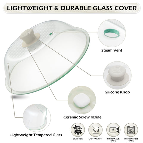 OEC silicone knob on the lid provides a cool, comfortable grip during microwave use.