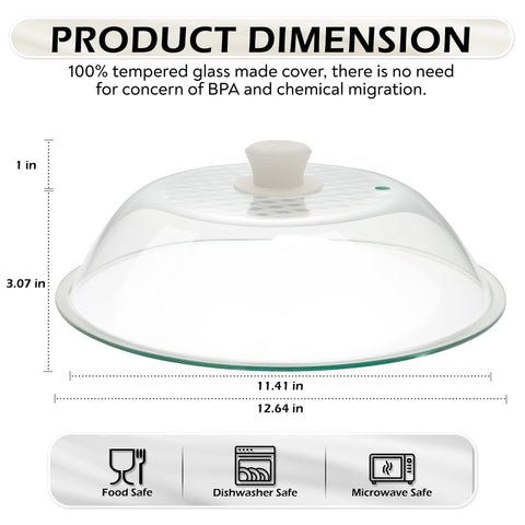 OEC tempered glass lid with vent ensures controlled steam release and splash-free cooking.