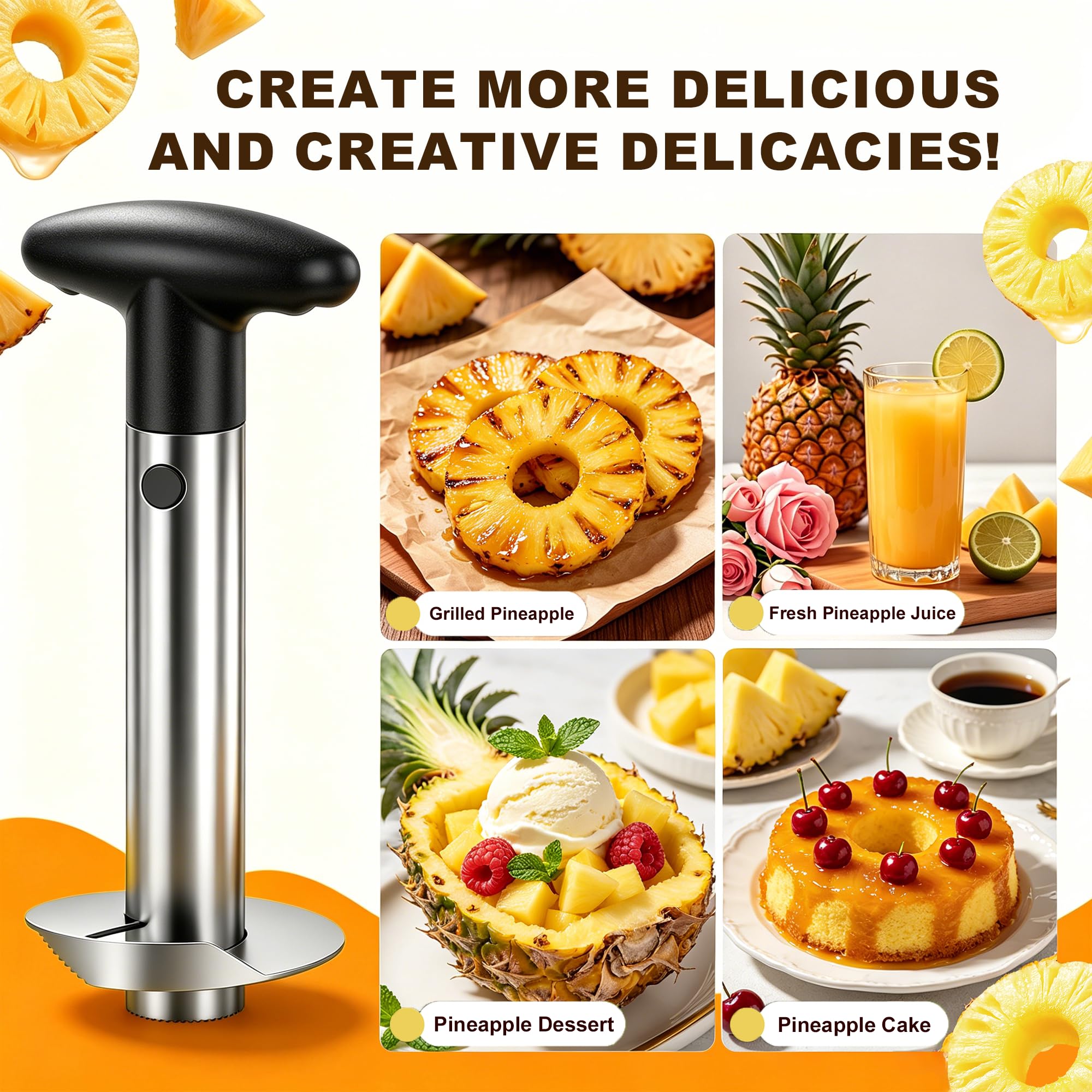 OERPHO pineapple corer is dishwasher safe for easy cleanup.
