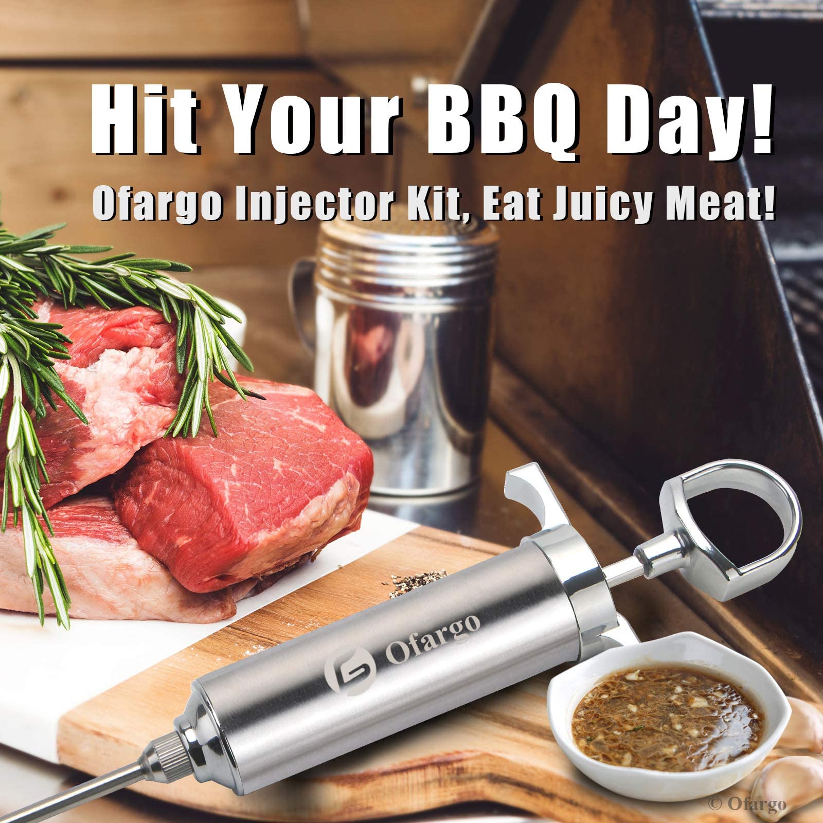 Ofargo silicone basting brush withstands high heat for even glazing.
