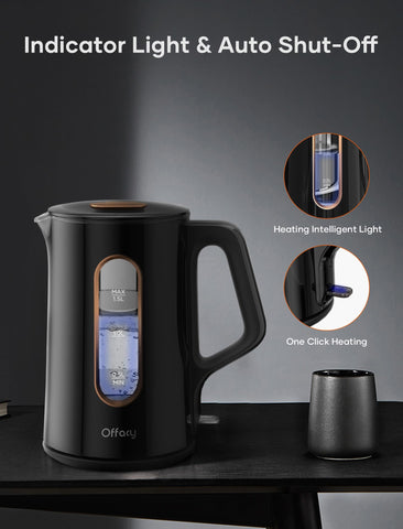 Offacy removable lid enables splash-free filling and thorough cleaning.