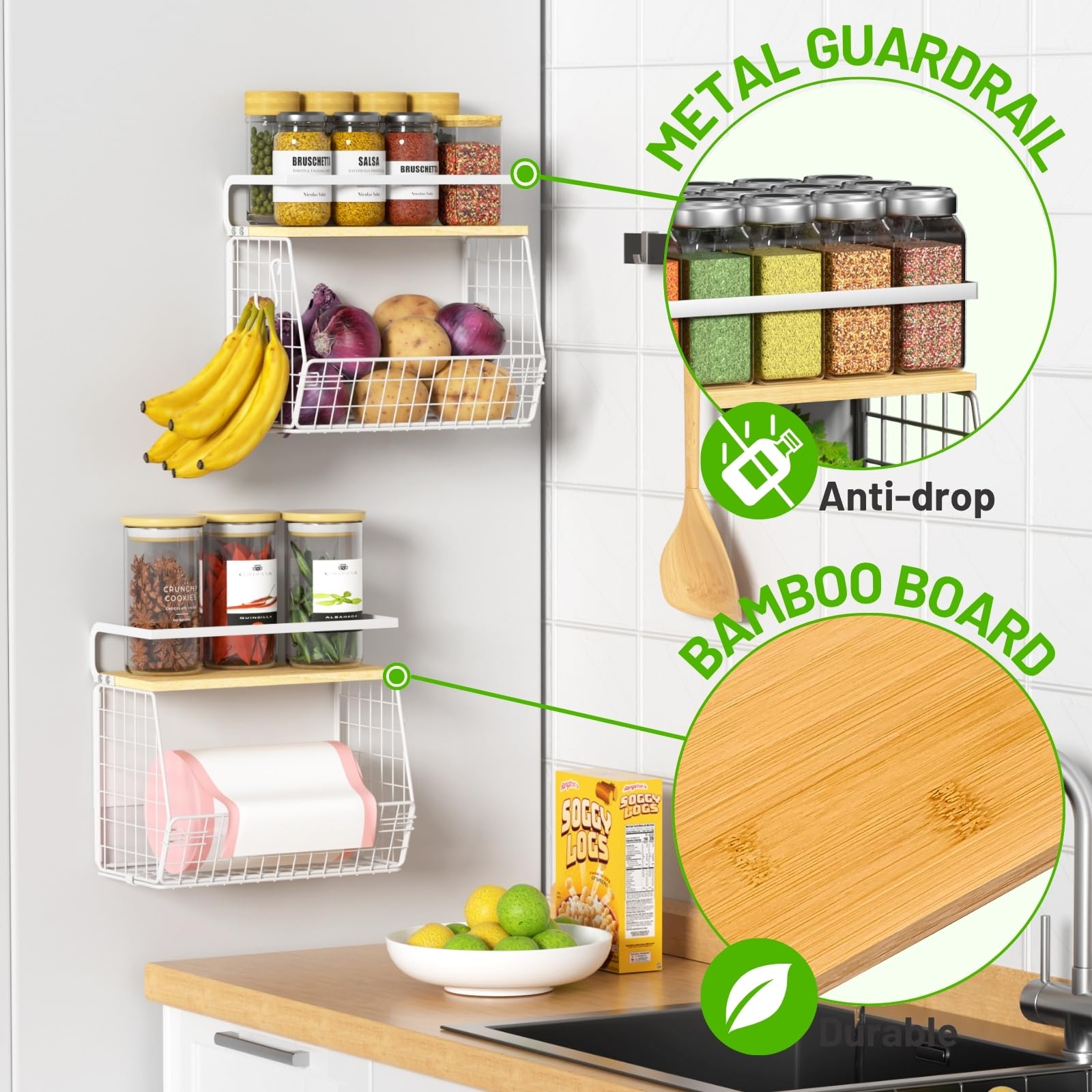 Ofiray-home fridge bin for fruits and vegetables keeps produce fresh and visible