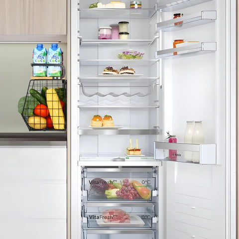 Ofiray-home on-fridge storage for fruits and vegetables, easy reach.